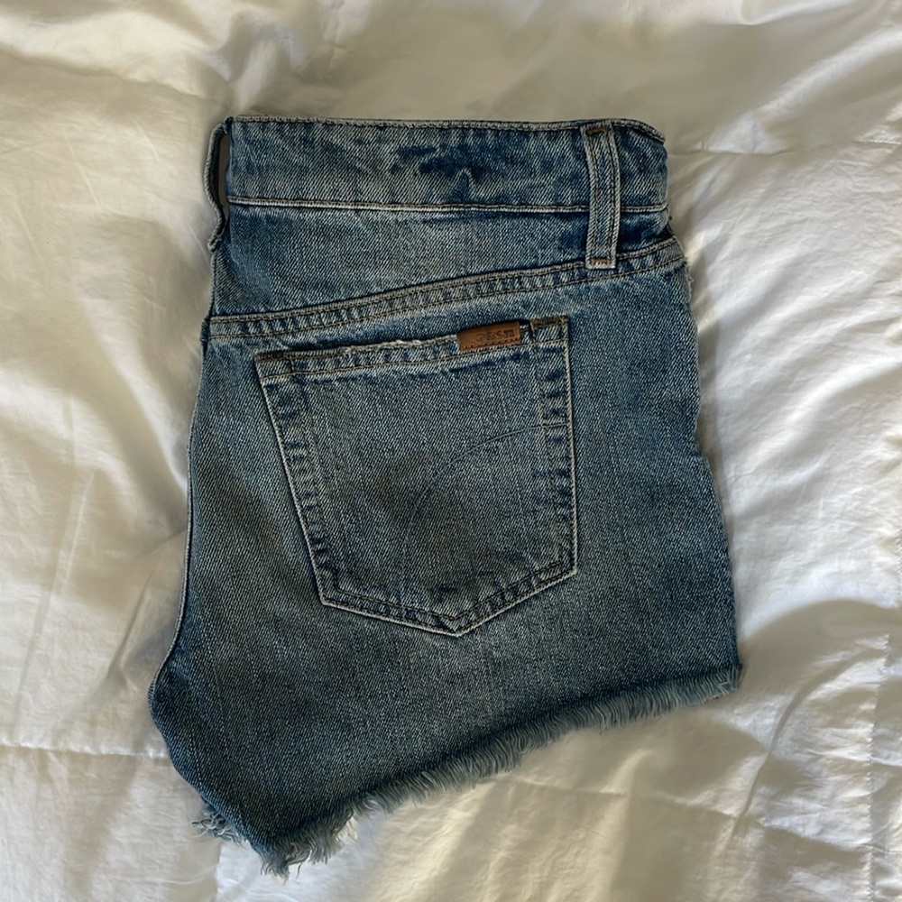 Joes Midrise Step Hem Denim Shorts